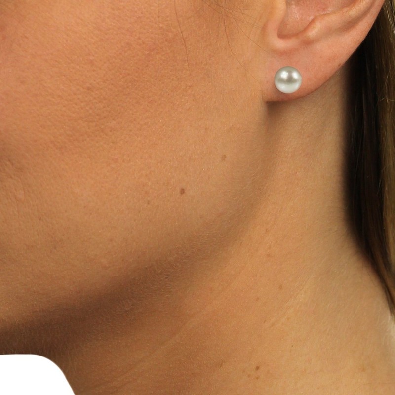 Silberdream Sdo109W Silver Stud Earrings