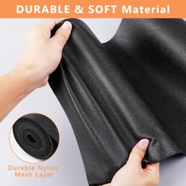 WochiTV Shelf Liner for Cabinets, Drawer Non Adhesive Non Slip Foam Mat for Kitchen, Pantry, Bathroom, Cupboard, Garage, Closet, Shelves, Drawer, Tool Box, Black 11.8 x 59 inches