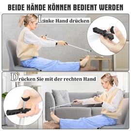 XARILK Aluminium Zehennagelknipser mit langem Griff und Lupe hilft übergewichtigen, älteren und schwangeren Frauen, ohne sich zum Schneiden der Zehennägel bücken zu müssen (80cm, ohne Lupe)