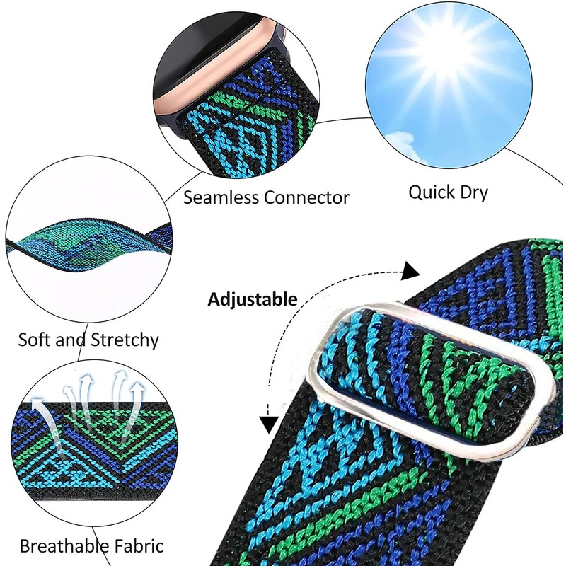 Compatible with Wahoo ELEMNT Rival Smartwatch Band, Lamshaw Stretch Elastics