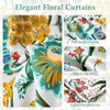 90 Inches Long Butterfly Flower Patterned Curtains Aesthetic Pretty Drapes