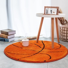Kids Rug Basketball Round Rug Carpet Floor Chair Mat for Kids Rooms Children's Bedroom (Basketball, 2.6 ft)