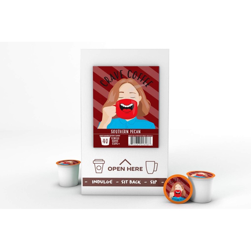 Crave Beverages Flavored Coffee Pods, Compatible with 2 K-Cup Brewers,