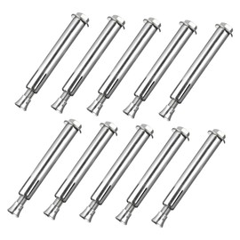 ULTECHNOVO 10pcs Ground Lock Screw Drywall Anchors Cable Protector Ramp Armature Bolt Screws Bolts for Asphalt Wall Bolts Rebar Stakes Anchor Bolts Speeds Bumps Screws Iron Silver
