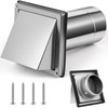 Gisafai 4" Dryer Vent Cover Outdoor with Stainless Steel Guard