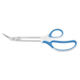 First Aid Only Toenail Scissors with Extra Long Handle, Special Stainless Steel, Angled Blade, 21 cm, White/Blue, P-100011 Units