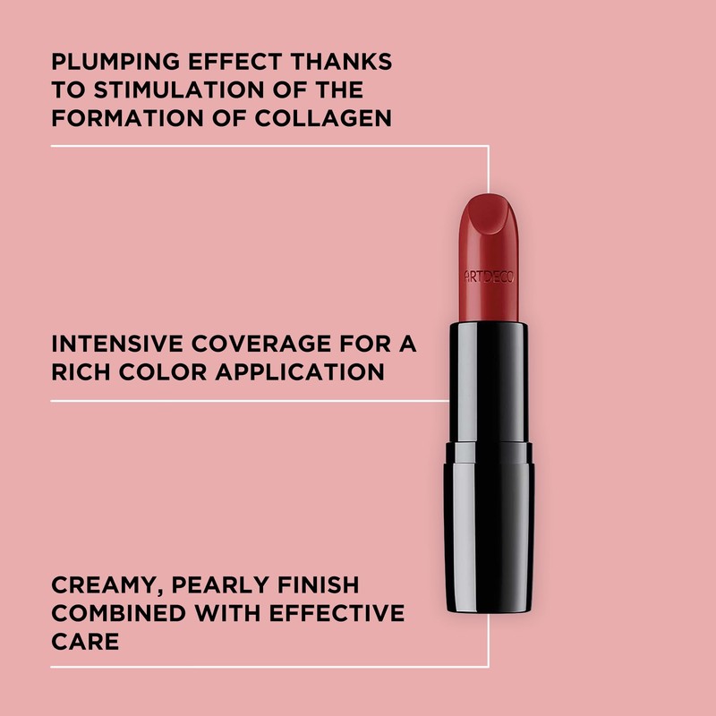 ARTDECO Perfect Colour Lipstick - Long-Lasting Shiny Red Lipstick -