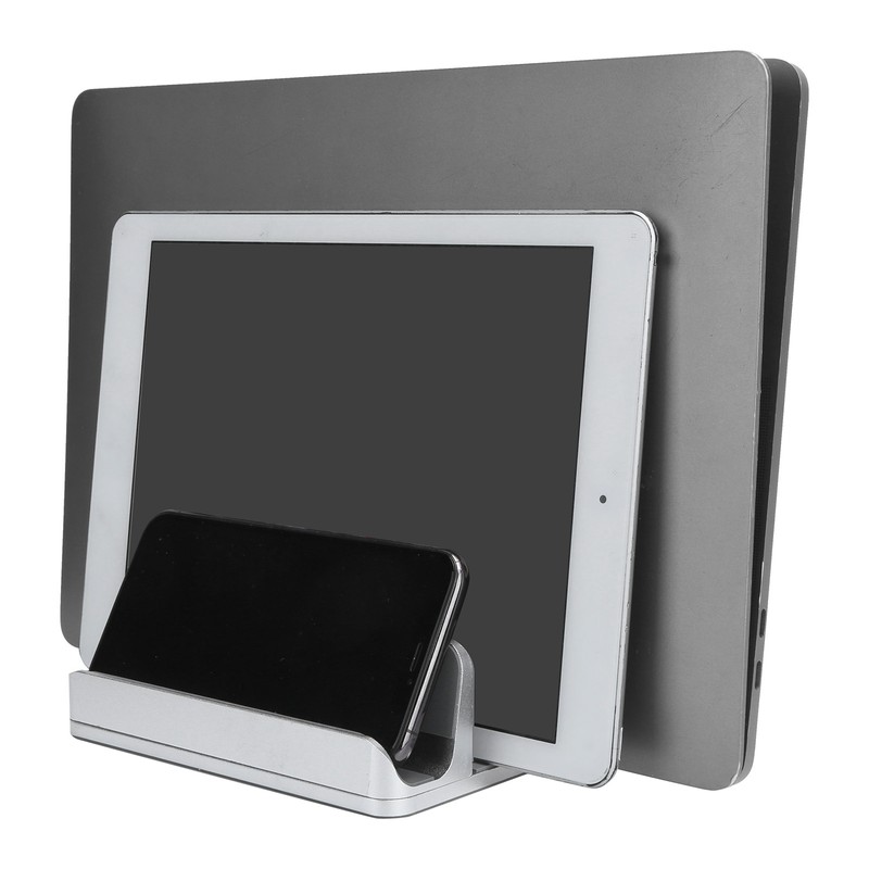 Adjustable Vertical Laptop Stand Double Slots Aluminium Alloy Notebook Computer