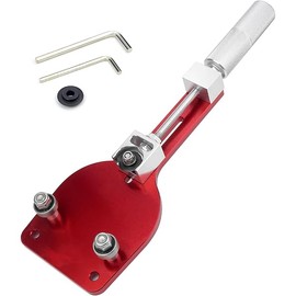 77750 Oil Filter Cutter 2-3/8''-5'' Cutting Range Oil Filter Cutting Tool with a Spare Cutting Blade Can Opener for Car Airplane Lawnmower Motorcycle Filter Use, Aluminum Alloy, Red