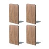 Muso Wood Wood Bookends, 8*13cm (Pack of 2 Pairs) (Walnut)