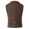 Kids Cowboy Vest for Boys Suede Leather Western Style Brown