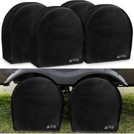 Tire Covers 4 Pack - Tough Tire Wheel Protector for Travel Trailer Rv Camper Truck SUV Car Motorhome Waterproof Wheel Cover Fits Tire Diameters 22-24 inch