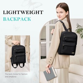 GOLF QUALITY Fashion Backpack Mini Leather Women's Shoulder Bag Purses Girls City Backpack, Casual black