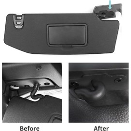 SOJAL Sun Visor Repair Kit, Upgrade Aluminum Alloy Heavy Duty Sun Visor Clips Compatible with Jeep Wrangler JK 2018/ Wrangler 2018-2022/ Gladiator 2020-2022
