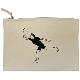 'Man Playing Tennis' Canvas Clutch Bag/Accessory Case (CL00041160)