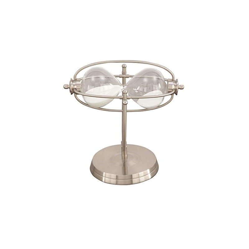 Deco 79 53425 Iron Swivel Hour Glass, 12" x 6",