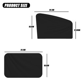 2-Pack Magnetic Car Window Sun Shades for Front and Rear Windshields - Universal UV Rays Protection, Sun Heat Block, and Privacy Covers for Automobiles (Front Windows)