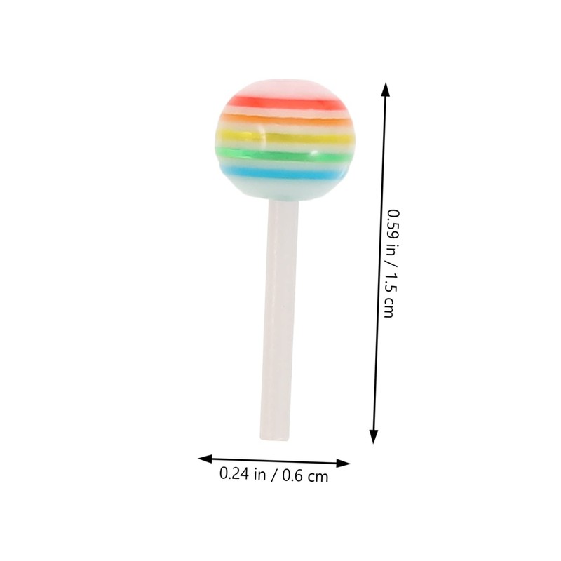 OHPHCALL 3D Lollipop Charms for Nail Art 50pcs Resin Nail