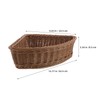 DOITOOL 2pcs Triangular Storage Baskets, Corner Storage Bin Organizer for