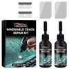 wumawu 2Pcs Windshield Crack Repair Kit, 2025 New Automotive Windshield Chip Repair Kit, Glass Nano Repair Fluid, Windshield Scratch Remover, Window Screen Repair Kit Quick Repair Scratch Chip Crack