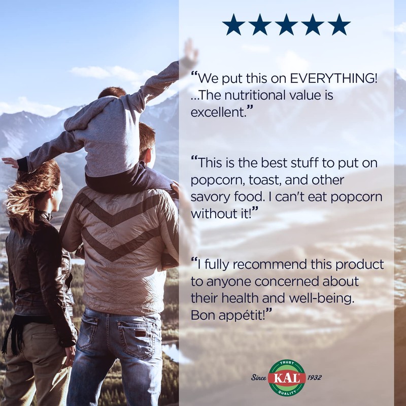 KAL Nutritional Yeast Flakes | Vitamin B12, Vegan, Non-GMO, Gluten