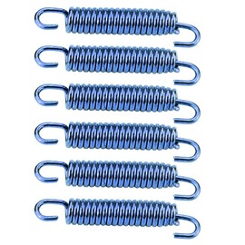 Stainless Exhaust Springs,6pcs 63mm Blue Muffler Exhaust Pipe Springs Hooks compatible with Universal Motorcycle Motorbike (blue)