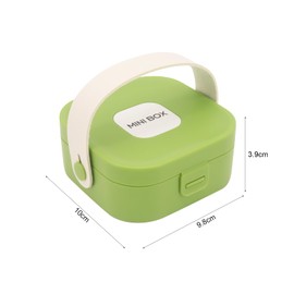 Beowanzk Jewellery Gift Box with Carry Handle, Mini Travel Jewellery Box for Girls and Women, Small Jewellery Box Organiser Storage Box for Necklace, Rings, Earrings, Bracelets (Green)