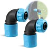 2 Pcs 1/2"(12.5mm) Garden Hose Elbow Quick Connector 90 Degree