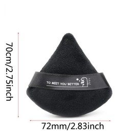 2 x dreieckige Make-up-Puderquasten, schwarz-weiße Baumwolle, für Gesicht, Körper, Foundation, Kosmetik-Werkzeuge für Frauen