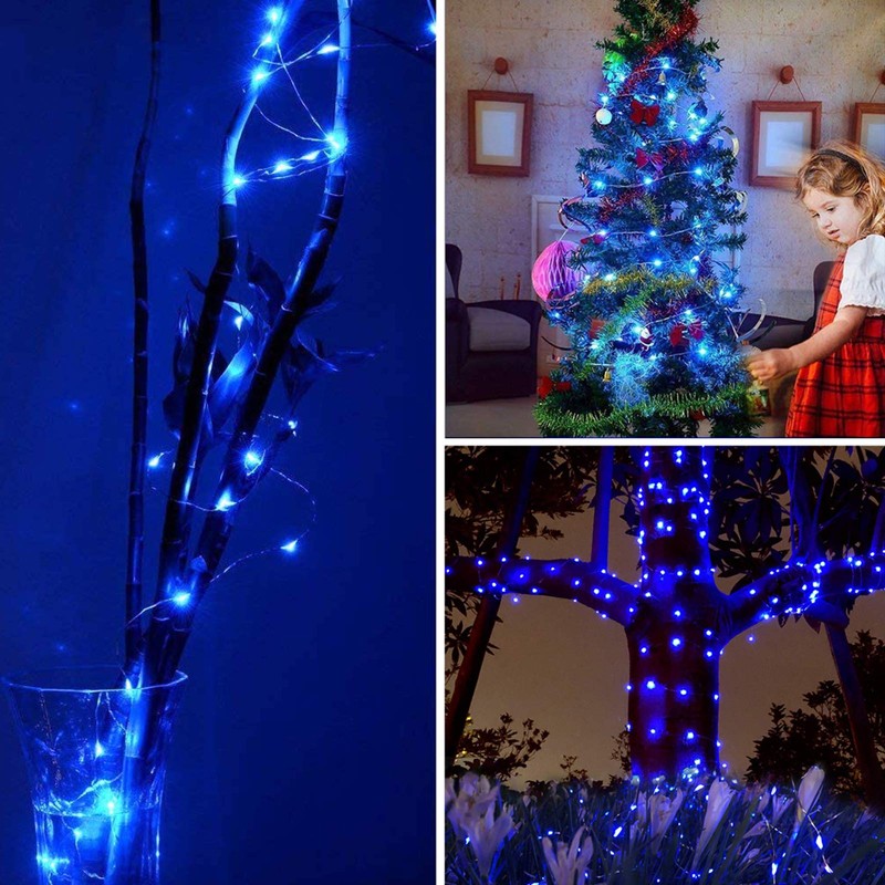 RUICHEN Silver Wire 33 Ft 100 LED USB Fairy String