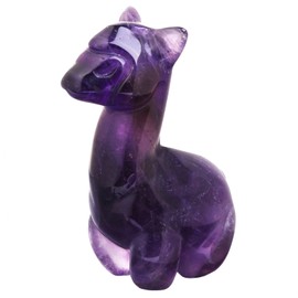 mookaitedecor Amethyst Crystal Cute Alpaca Figurine Ornament Party Decor & Gift, Healing Crystal Semi Precious Gemstone Pocket Animal Llama Carvings for Good Luck Room Desk Micro Landscape Decor