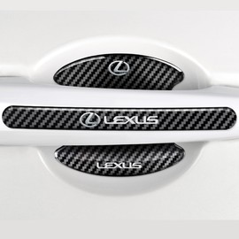 DELUXEFOX Door Handle Protector, For Lexus, 8-Piece Set, Carbon Fiber, Scratch Resistant, Scratch Cover, Sticker, Protective Film, Fits ES / RX / LS / LM / NX / UX / LX / RZ / LC / GX, Accessories