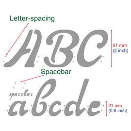 Aleks Melnyk #41 Pyrography Stencils, Wood Burning kit 6 PCS Templates, Metal Letters Stencil for Engraving Wood and Patterns, Alphabet and Number, Lettering, Letting, Stainless Steel Journal Stencils