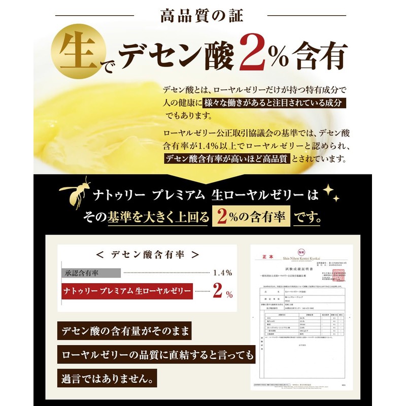 NaTruly ナトゥリー プレミアム 生ローヤルゼリー100% 100g ローヤルゼリー 無添加 royal jelly