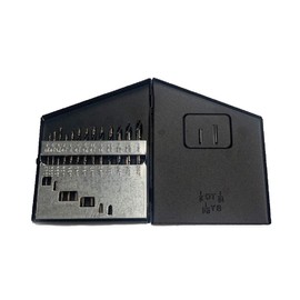 Norseman 22863 1/16 in. - 1/4 in. Black and Gold Oxide Hi-Molybdenum Steel Drill Bit Set, 13-Piece , Grey