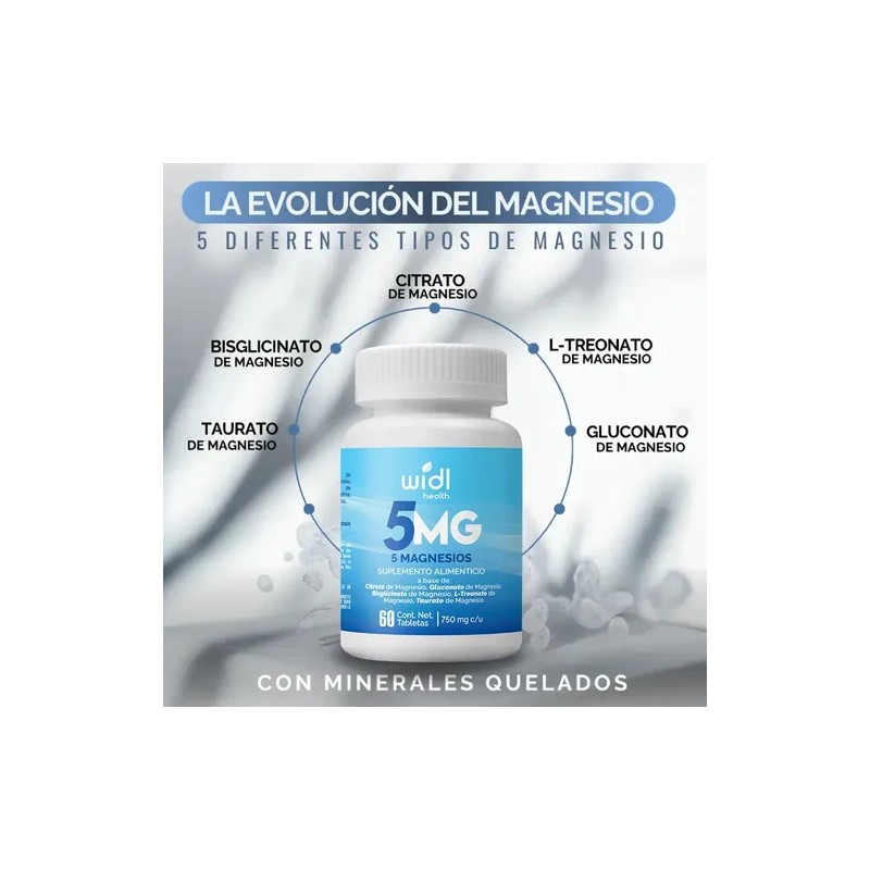 Magnesio Complex Widl Health Tipos Bisglicinato Citrato Gluconato Treonato Taurato