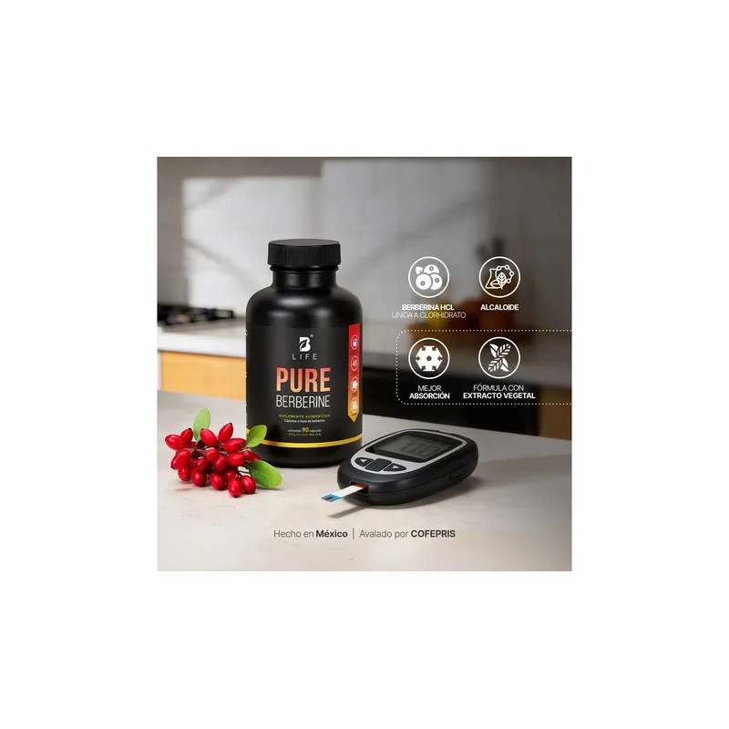Berberina De 90 Cápsulas De 500mg. Pure Berberine. B Life
