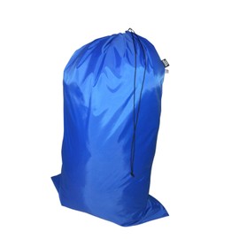 Laundry Bag Heavy Duty Jumbo Sized Nylon Holds Approximately 40 lb Made in USA. (Blue)