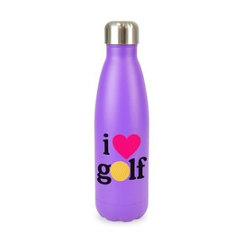 New Spirit Original I love golf pink heart screw top lid stainless steel water bottle drinks cup water bottle refill cute fun explore travel