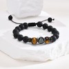 Men's Bracelet Pearl Bracelet Viking Jewellery - 10 mm Black