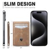 GSOIAX Men's Slim Wallet Leather Carbon Fiber RFID Blocking Simple