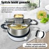 Spätzle Slicer, Stainless Steel Spaetzle Grater, Spaetzle Press with Rubber