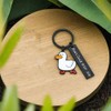 shilipu Don’t Duck with Me Cartoon Duck Keychain Funny Words