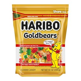 HARIBO Goldbears, Gummi Candy, 10 oz Resealable Bag, Assorted Flavors
