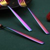 Berglander Rainbow Forks of 6, Stainless Steel Titanium Shiny Colourful
