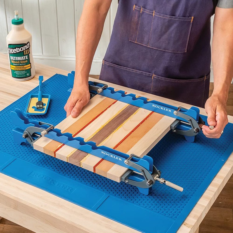 Rockler Mini Deluxe Panel Clamps (2-Pack) - Powerful Four-Way Pressure