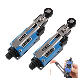 Limit Switch, Adjustable Limit Switch, 2 Pieces ME-8108 Limit Switch, Momentary Limit Switch, Waterproof Limit Switch, Self-Resetting Toggle Switch, for Electric Control Switch, Blue