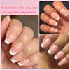LuckForever 144pc Short French Tip Press on Nails Coffin Fake