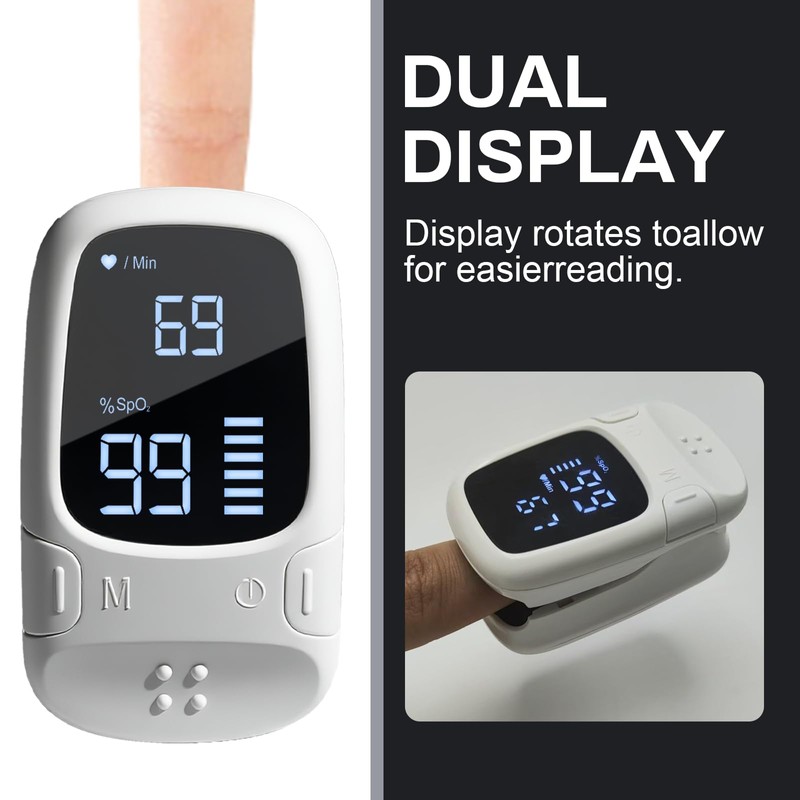 Fingertip Pulse Oximeter with Large LED Display, Accurate Spo2 &