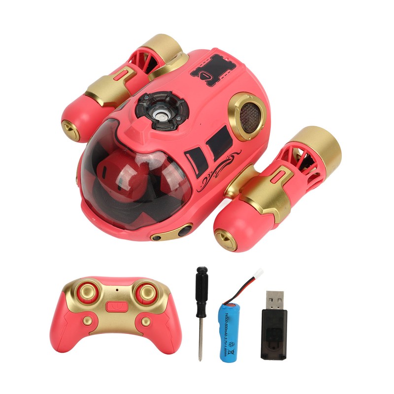 Remote Control Motorboat with 500mah Battery Submarine Spray Gasboat for
